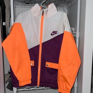Nike Orange and Purple Colorblock Jacket